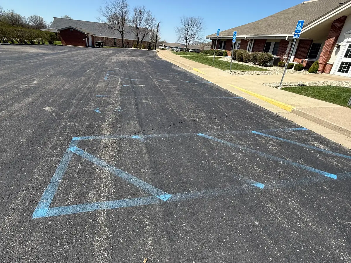 Before pavement maintenance