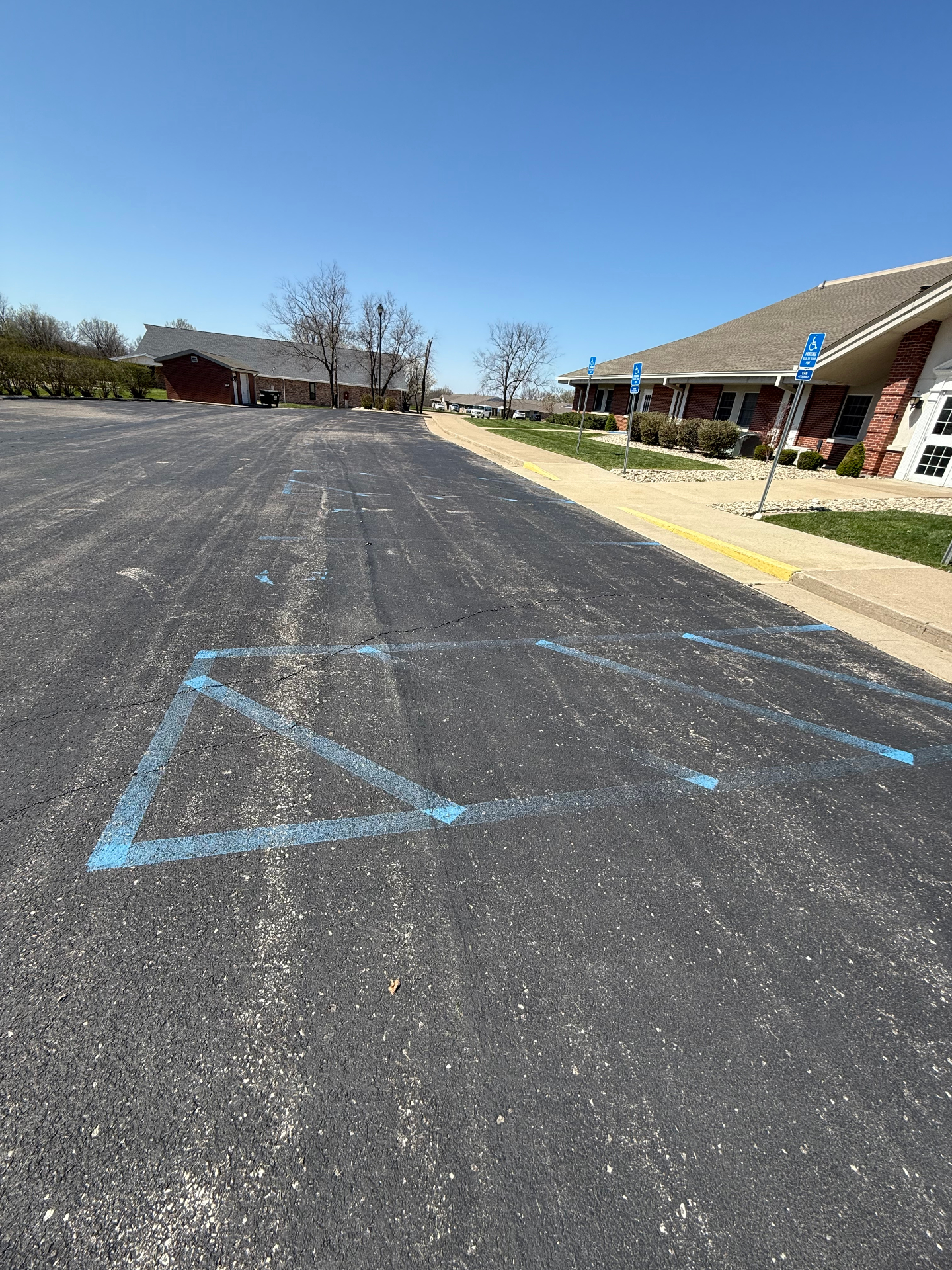 Before pavement maintenance